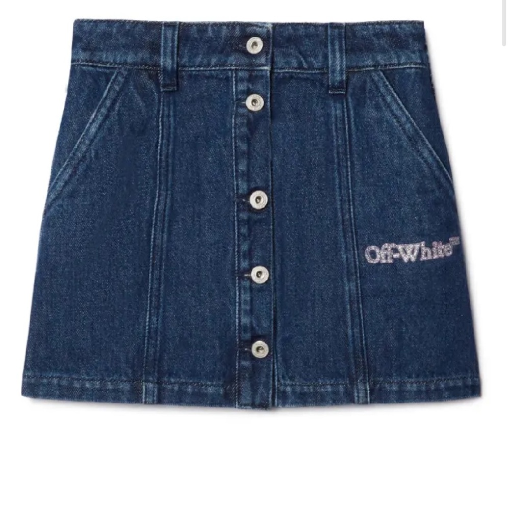 Off-White Blue Denim Skirt : BRAND NEW !!
